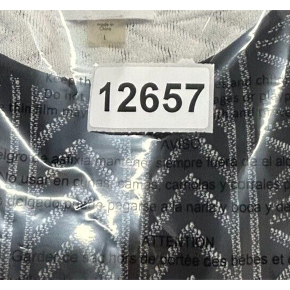 Calvin Klein Dress Large Knee Length Black Chevron Bodycon Sweater Pullover - Picture 9 of 9